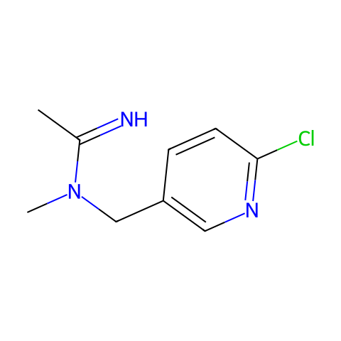 N-((6-氯吡啶-3-基)甲基)-N-甲基乙脒结构图