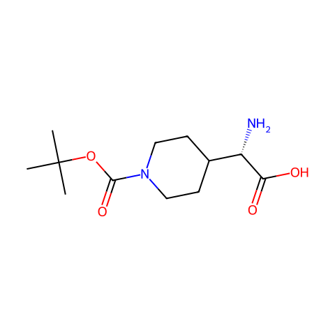 ((S)-1-BOC-4-(2-氨基)哌啶乙酸结构图