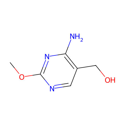 4-氨基-2-甲氧基-5-嘧啶甲醇结构图