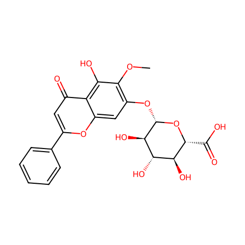 Oroxylin A-7-O-glucuronide结构图