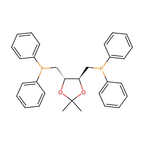 (2S,3S)-(+)-1,4-双(二苯基膦基)-2,3-O-异亚丙基-2,3-丁二醇结构图