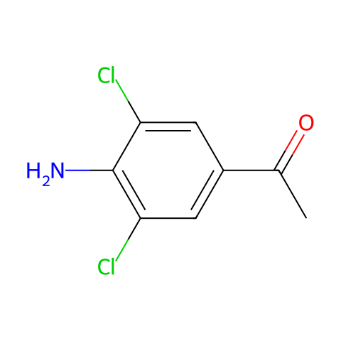 3,5-二氯-4-氨基苯乙酮结构图
