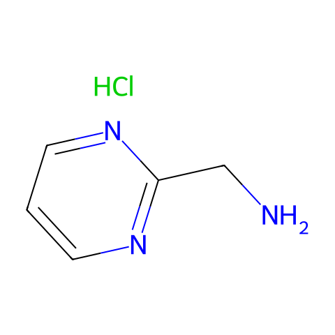 2-氨基甲基嘧啶盐酸盐结构图