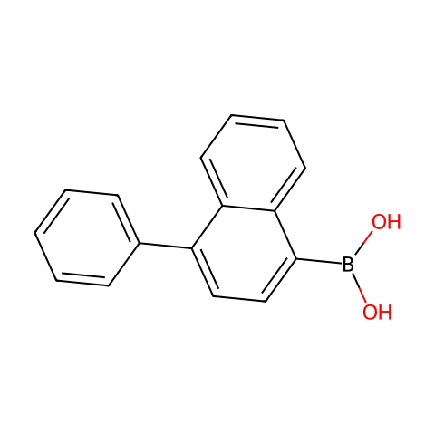 4-苯基萘-1-硼酸 (含不同量的酸酐)结构图