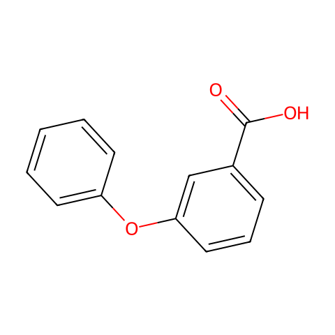 3-苯氧基苯甲酸结构图