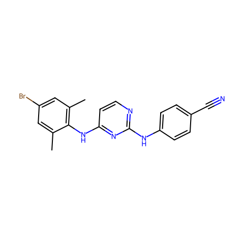 Despropenenitrile Bromo Rilpivirine结构图