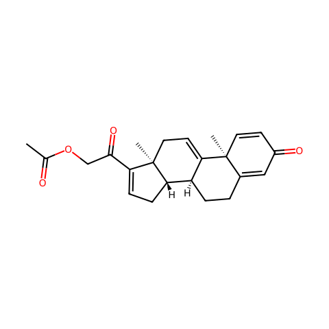 21-(Acetyloxy)-pregna-1,4,9(11),16-tetraene-3,20-dione结构图