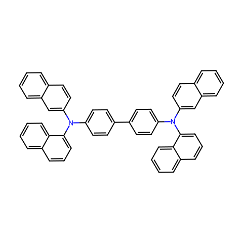 N4,N4'-二-1-萘基-N4,N4'-二-2-萘基-[1,1'-联苯]-4,4'-二胺结构图