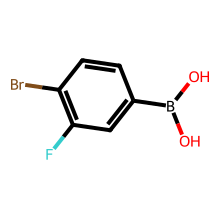 4-溴-3-氟苯基硼酸(含不同量的酸酐)结构图