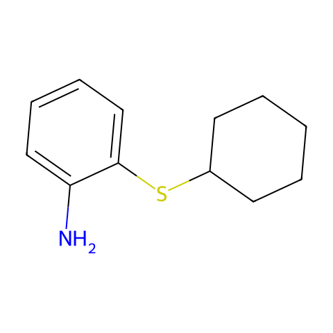 2-(Cyclohexylthio)benzenamine结构图