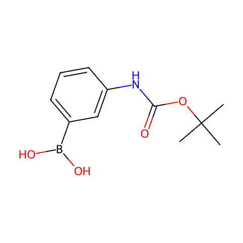 3-(N-Boc-氨基)苯硼酸(含不定量的酸酐)结构图