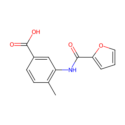 3-[（呋喃-2-羰基）-氨基]-4-甲基-苯甲酸结构图