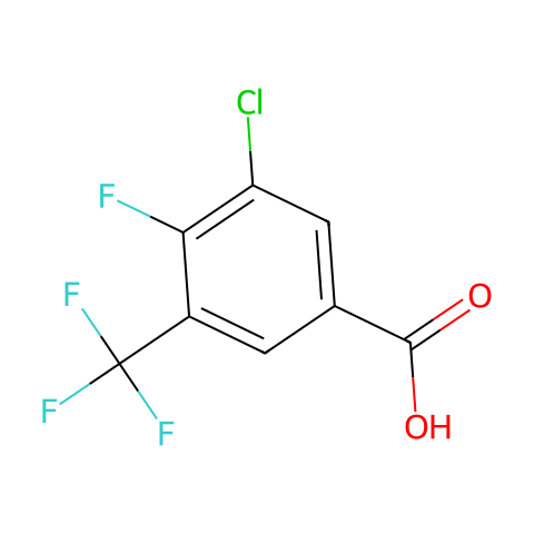 3-Chloro-4-fluoro-5-(trifluoromethyl)benzoic acid结构图