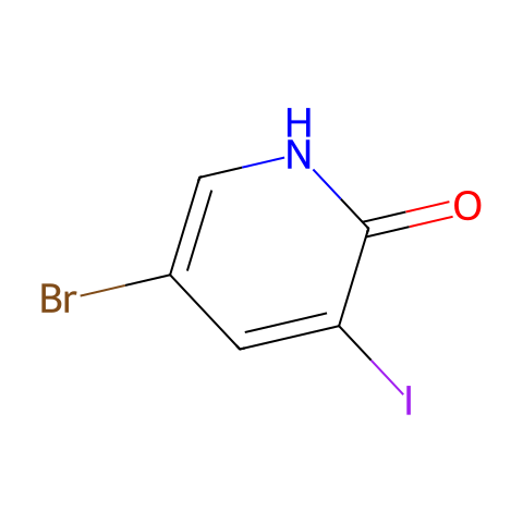5-溴-3-碘-2-羟基吡啶结构图