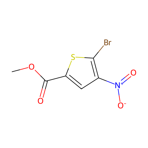 5-Bromo-4-nitrothiophene-2-carboxylic acid methyl ester结构图