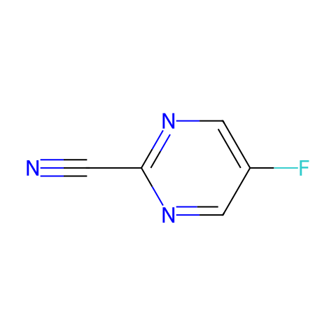 5-Fluoro-2-pyrimidinecarbonitrile结构图