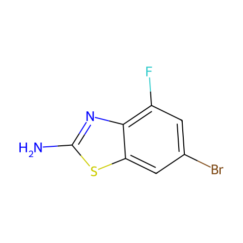 2-Amino-6-Bromo-4-Fluorobenzothiazole结构图