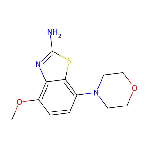 4-甲氧基-7-N-吗啉基苯并[D]噻唑-2-胺结构图