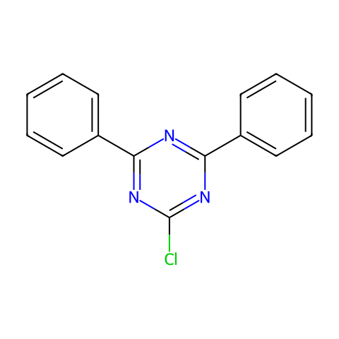 2-氯-4,6-二苯基-1,3,5-三嗪结构图