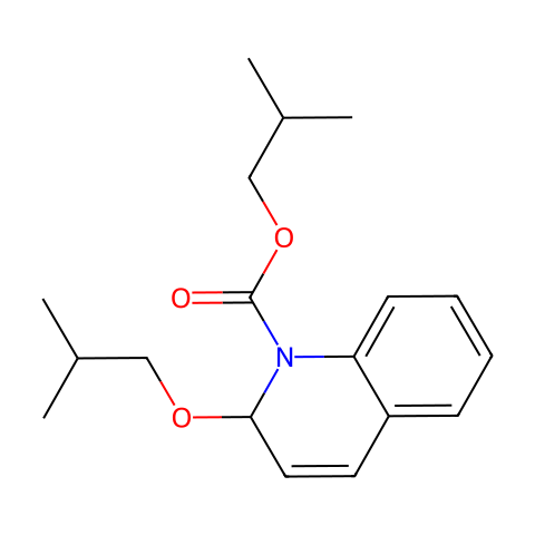 1,2-二氢-2-异丁氧基喹啉-1-甲酸异丁酯结构图