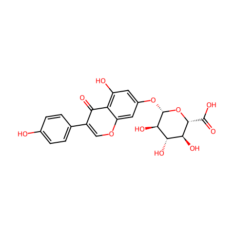 金雀异黄素7-β-D--葡糖苷酸结构图