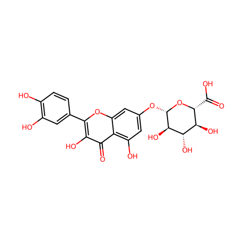 Quercetin 7-O-β-D-Glucuronide结构图
