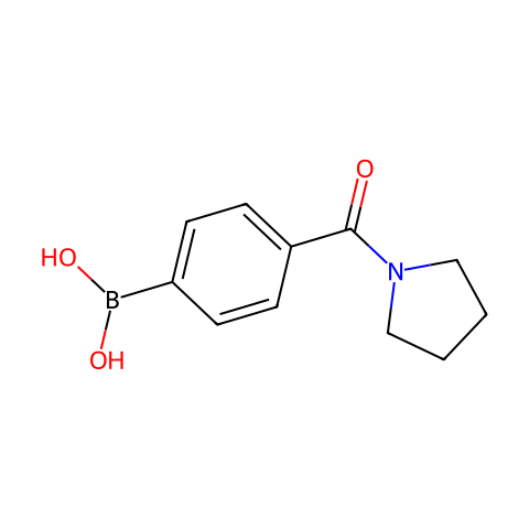 4-[(1-吡咯烷基)羰基]苯基硼酸 (含不定量的酸酐)结构图
