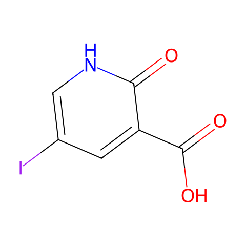 2-Hydroxy-5-iodonicotinic acid结构图