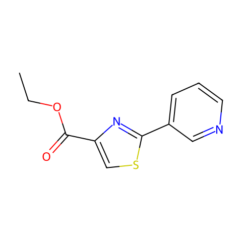 2-(3-Pyridyl)-4-thiazolecarboxylic acid ethyl ester结构图