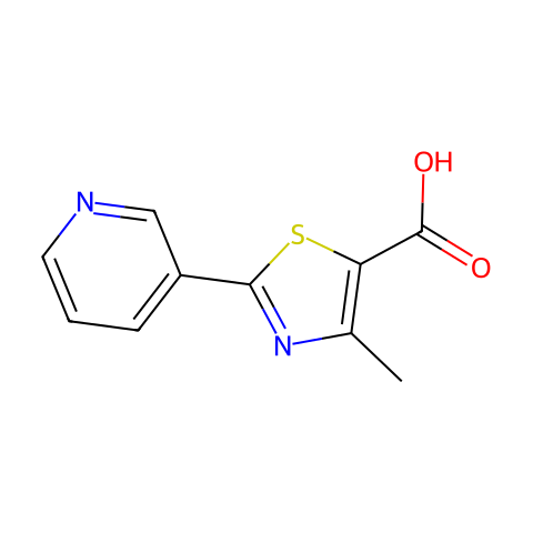 2-(3-吡啶)-4-甲基噻唑-5-羧酸结构图