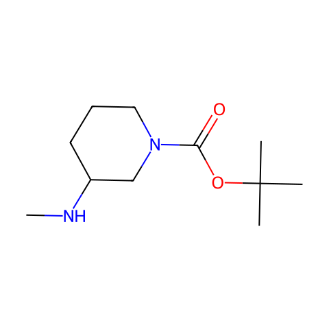 1-Boc-3-(甲氨基)哌啶结构图