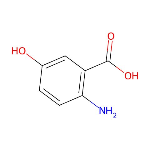5-羟基邻氨基苯甲酸结构图