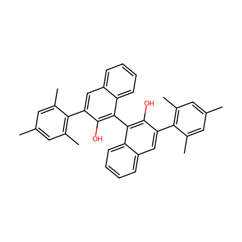 R-3,3'-BIS(2,4,6-TRIMETHYLPHENYL)-1,1'-BINAPHTHALENE]-2,2'-DIOL结构图