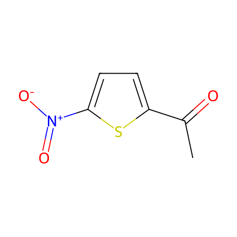 2-乙酰基-5-硝基噻吩结构图