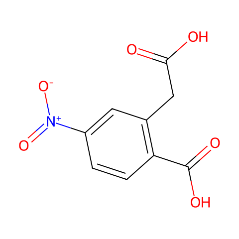 2-(Carboxymethyl)-4-nitrobenzoic acid结构图