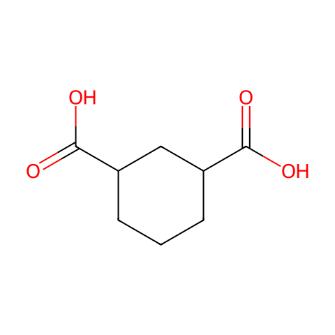 1,3-环己烷二甲酸(顺反异构体混合物)结构图