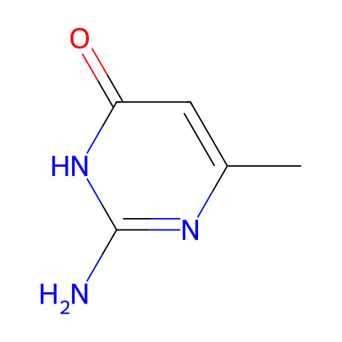 2-氨基-4-羟基-6-甲基嘧啶结构图