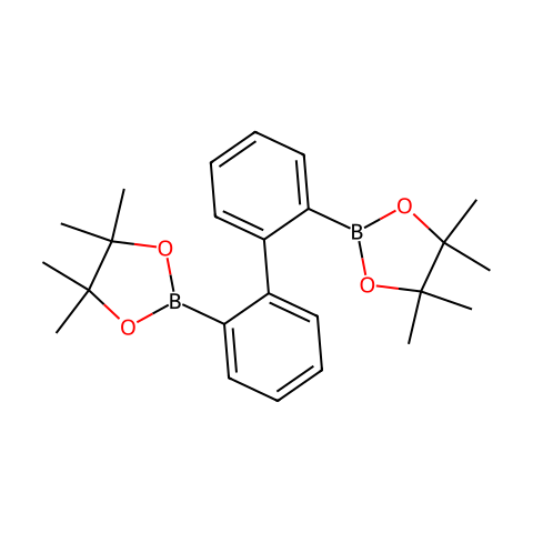 2,2'-双(4,4,5,5-四甲基-1,3,2-二氧杂环戊硼烷-2-基)-1,1'-联苯结构图