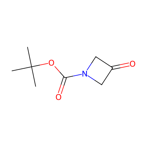 1-Boc-3-氮杂环丁酮结构图