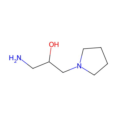 1-氨基-3-（吡咯烷-1-基）丙-2-醇结构图