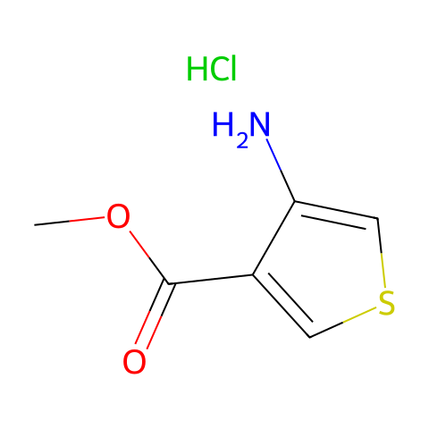 4-氨基噻吩-3-羧酸甲酯盐酸盐结构图
