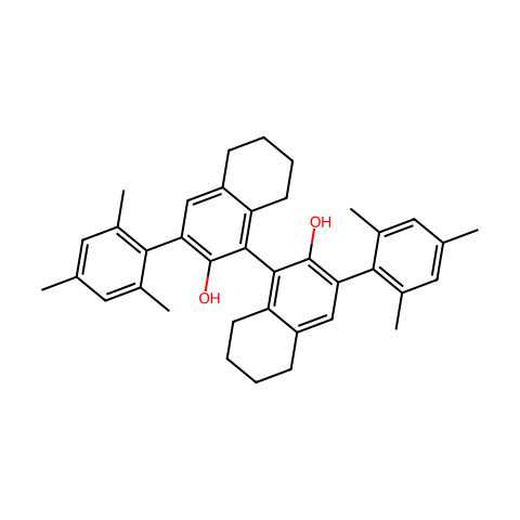 (R)-5,5',6,6',7,7',8,8'-OCTAHYDRO-3,3'-BIS(2,4,6-TRIMETHYLPHENYL)-[1,1'-BINAPHTHALENE]-2,2'-DIOL结构图