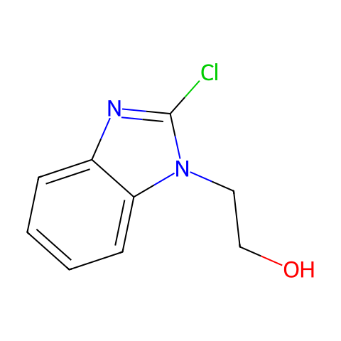2-(2-氯-1H-苯并咪唑-1-基)乙醇结构图