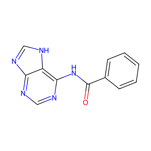 N6-苯甲酰基腺嘌呤结构图