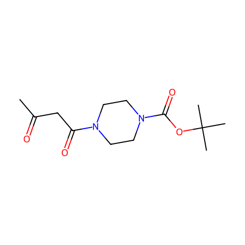 1-Piperazinecarboxylic acid, 4-(1,3-dioxobutyl)-, 1,1-dimethylethyl ester结构图