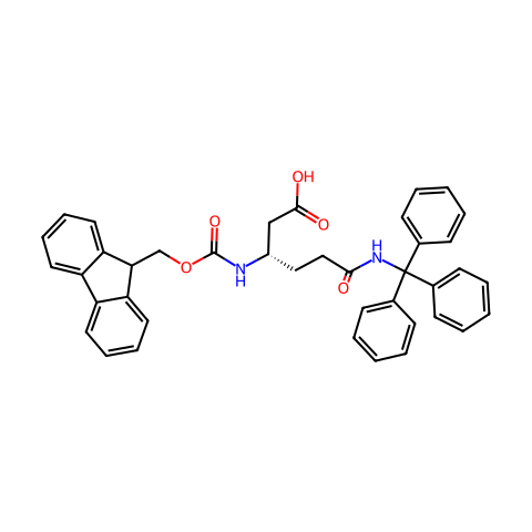 L-3-(Fmoc-氨基)-N-三苯甲基脂肪酸 6-酰胺结构图