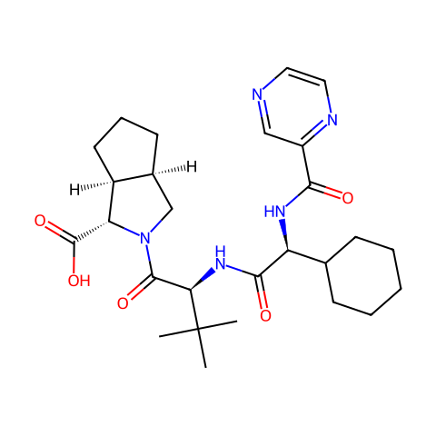 Des[N-[(1S)-1-[2-(cyclopropylamino)-2-oxoacetyl]butyl]carboxamido] 1-Carboxy Telaprevir结构图