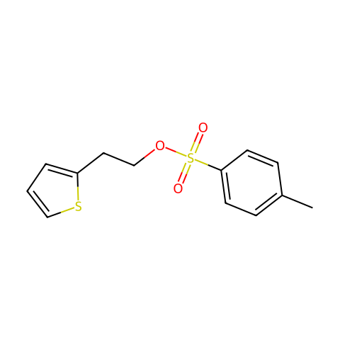2-(噻吩-2-基)乙基对甲苯磺酸酯结构图