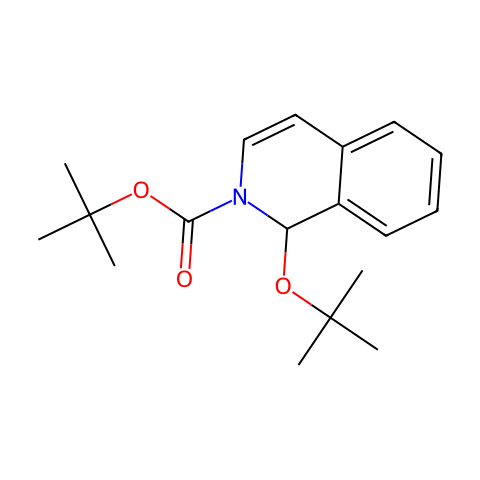 Boc-1-叔丁氧基-1，2-二氢异喹啉结构图