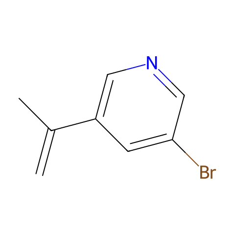 3-Bromo-5-(prop-1-en-2-yl)pyridine结构图